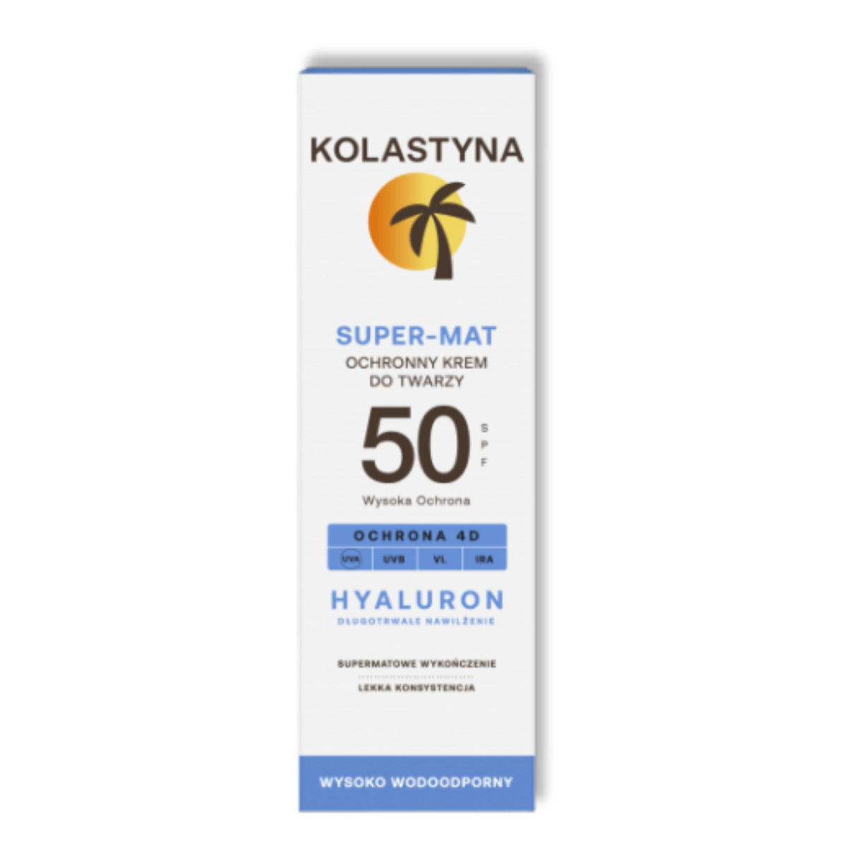 Kolastyna Super-Mat Ochronny Krem do Twarzy SPF50 4D Ochrona Kwas Hialuronowy Matujący 50ml