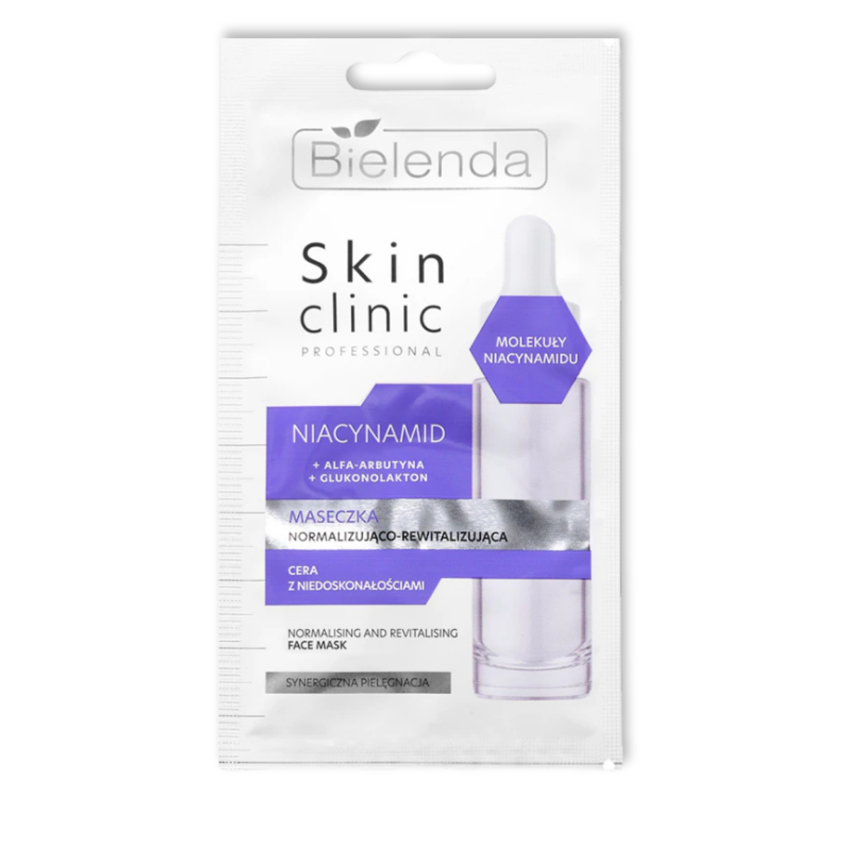 Bielenda Skin Clinic Professional Niacinamide Gezichtsmasker Normaliserend & Revitaliserend 8g