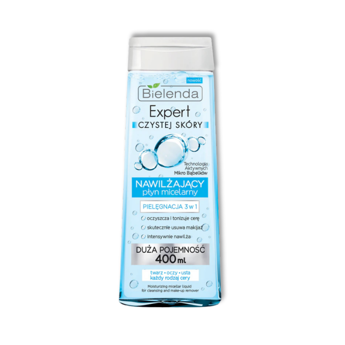 Bielenda Expert Czystej Skóry Hydraterende Micellair Water 3-in-1 Make-up Remover 400ml