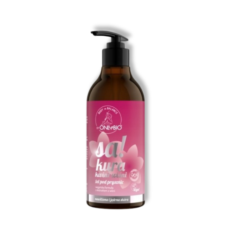 ONLYBIO Body in Balance Żel pod prysznic Sakura Kwiat Wiśni 400 ml