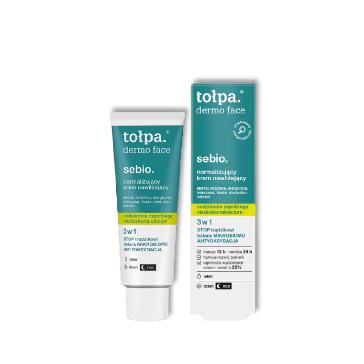 Tołpa Dermo Face Sebio Lichte Normaliserende Hydraterende Crème 3-in-1 Dag & Nacht 40ml