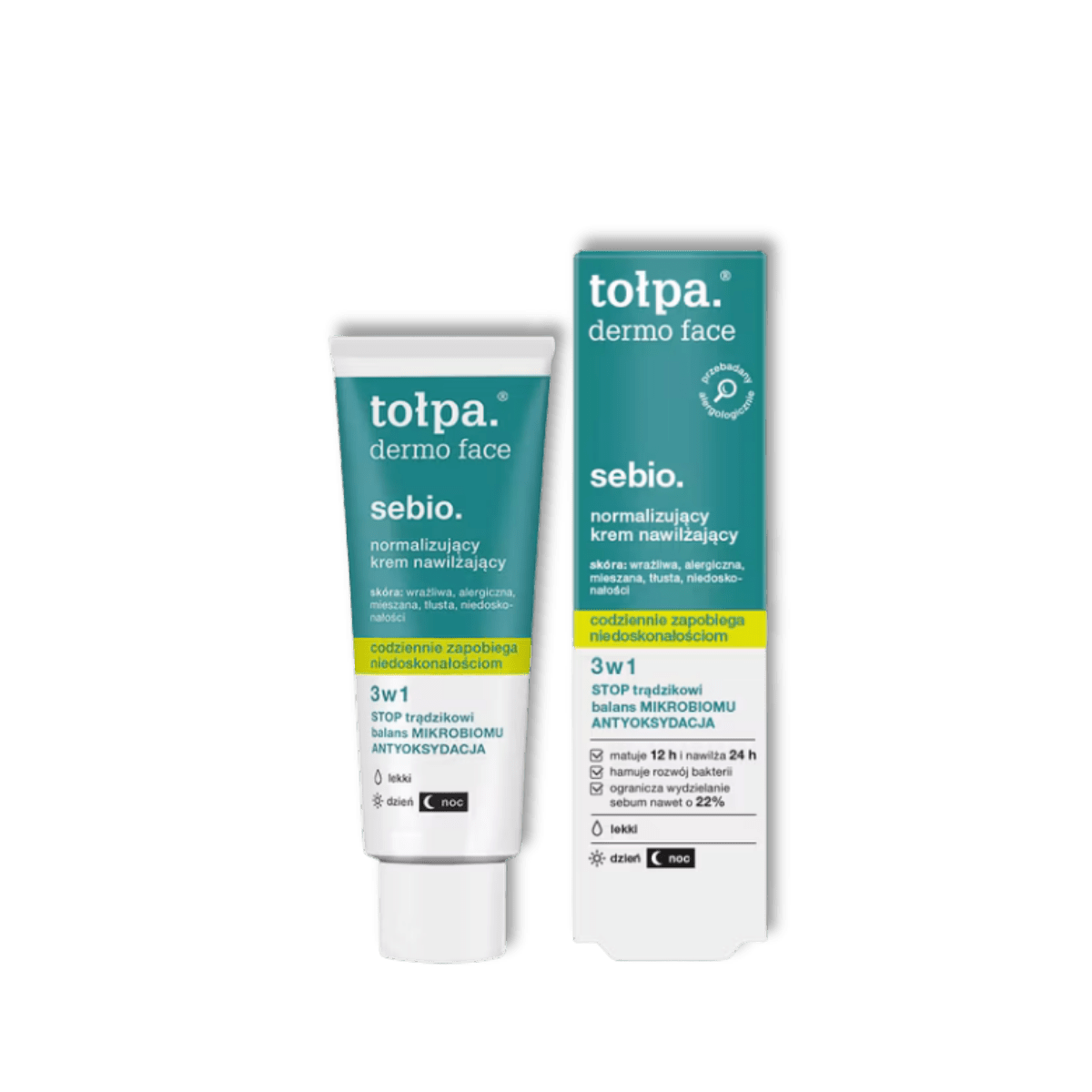 Tołpa Dermo Face Sebio Lichte Normaliserende Hydraterende Crème 3-in-1 Dag & Nacht 40ml - Milucevi Beauty Store