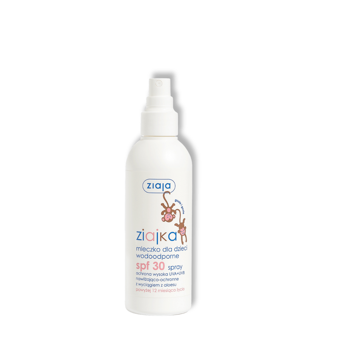 Ziaja Ziajka Waterbestendige Zonnebrandspray voor Kinderen SPF30 UVA+UVB Aloëvera Vanaf 12 Maanden 170ml - Milucevi Beauty Store