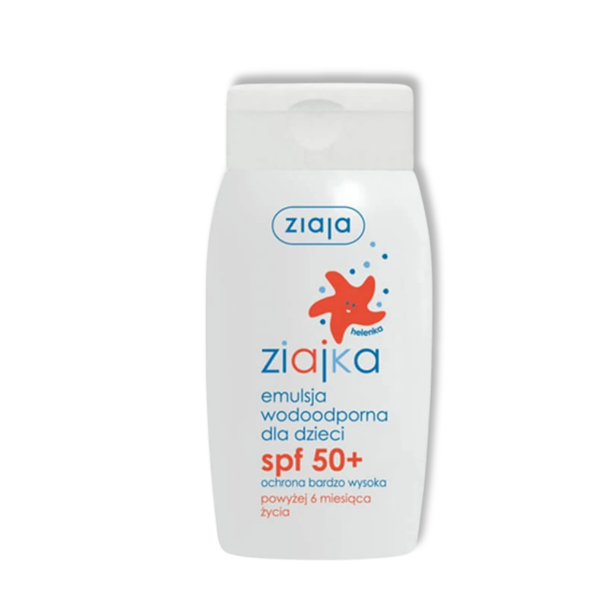 Ziaja Ziajka Wodoodporna emulsja do opalania dla dzieci SPF50+ Bardzo wysoka ochrona Od 6. miesiąca życia 125ml