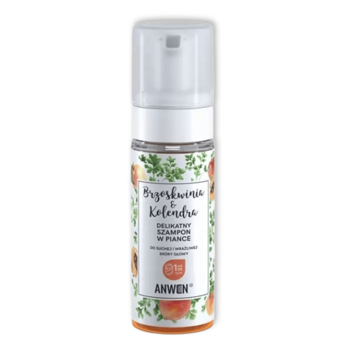 Anwen Shampoo Foam Perzik & Koriander – lichte schuimshampoo - Milucevi Beauty Store