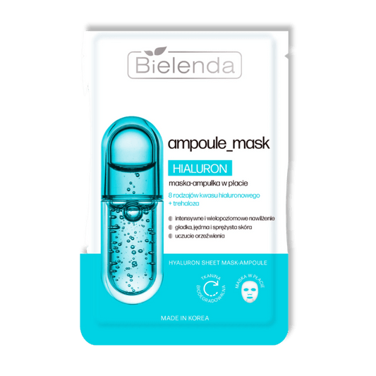 BIELENDA Ampoule Mask Hyaluronzuur Sheet Mask - Ampul 1 st. - Milucevi Beauty Store
