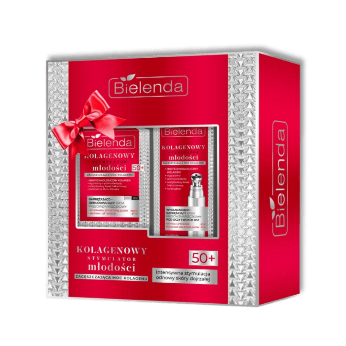 Bielenda Kolageen Jeugdstimulator 50+ Cadeauset Anti - Rimpelcrème 50ml + Oog - & Lippenzone Crème 10ml - Milucevi Beauty Store