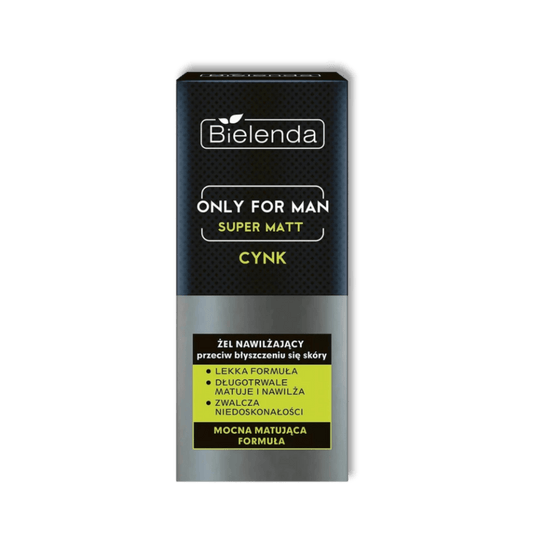 Bielenda Only For Man Super Matt Zink Hydraterende Matterende Gel Tegen Glans 50ml - Milucevi Beauty Store