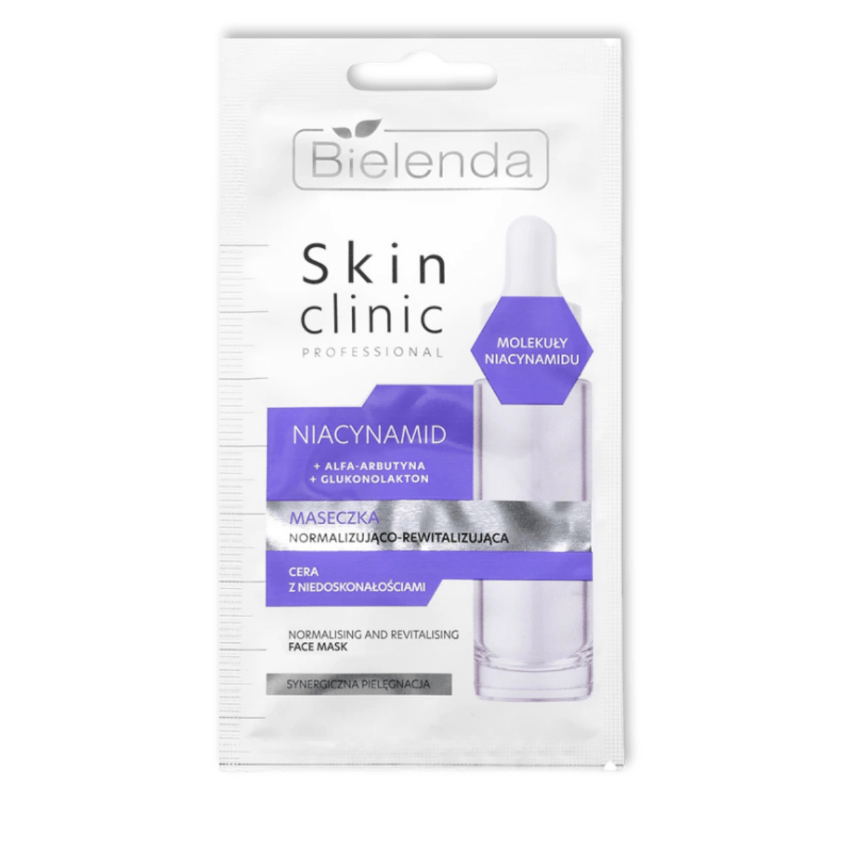 Bielenda Skin Clinic Professional Niacinamide Gezichtsmasker Normaliserend & Revitaliserend 8g - Milucevi Beauty Store