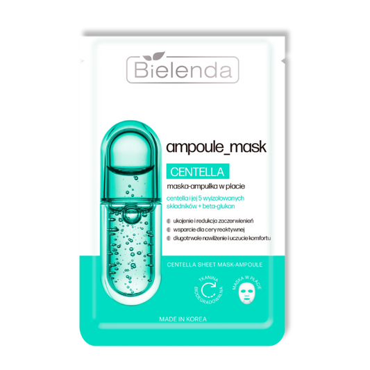 BIELENDA Ampułka maska Centella Sheet Mask-Ampul 1 szt.