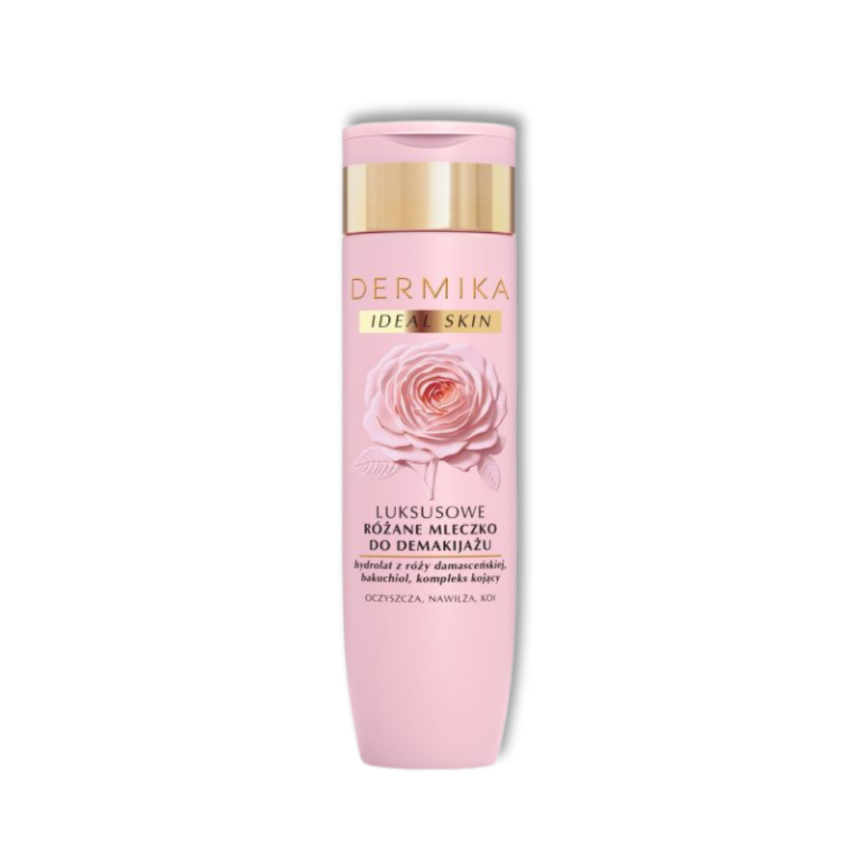 Dermika Ideal Skin Luxe Różane mleczko do demakijażu Oczyszcza, Nawilża i Koi 200ml