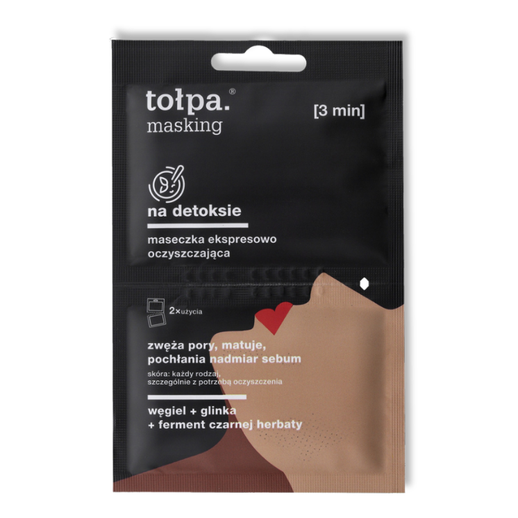 TOŁPA Masking Express Oczyszczająca Maseczka - Detox 5 ml x 2