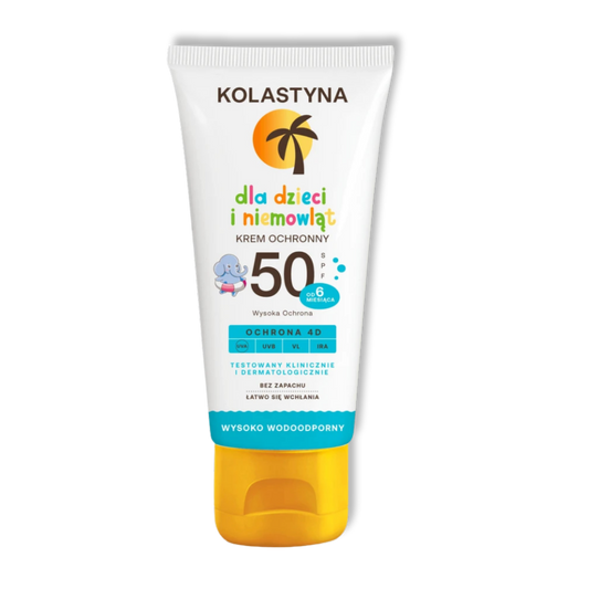 Kolastyna SPF50+ Emulsja Ochronna Twarz i Ciało Dzieci i Niemowlęta Skóra Wrażliwa Ochrona 4D 50ml