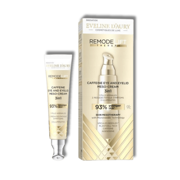 Eveline D'Aury Remodelift Therapy Caffeïne Mezo-Crème 3in1 Ogen & Oogleden 15ml - Milucevi Beauty Store