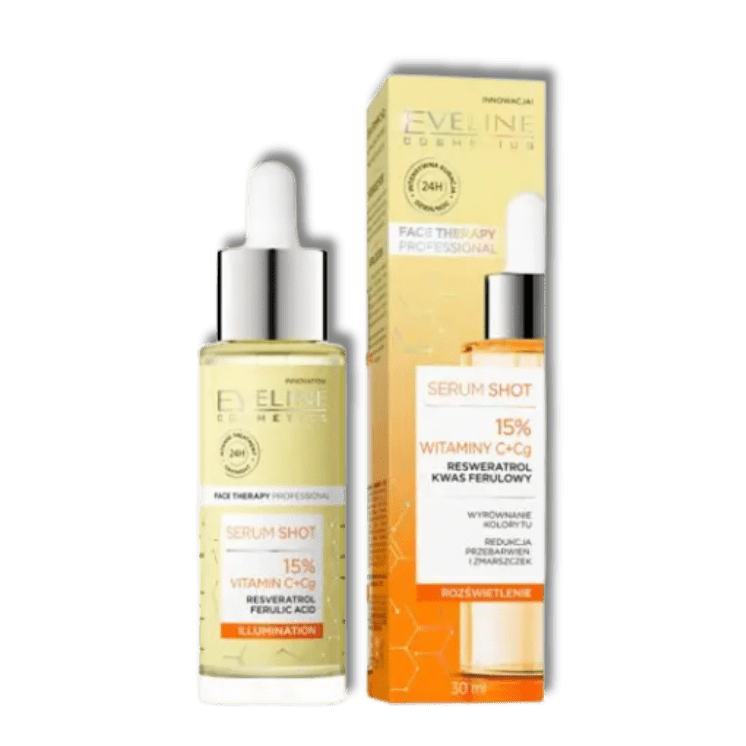 Eveline Face Therapy Professional Serum Shot 15% Vitamine C+Cg 30ml - Milucevi Beauty Store