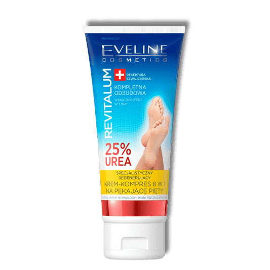 Eveline Revitalum 25% Ureum Crème-Kompres Regenererend 8in1 Gebarsten Hielen 100ml - Milucevi Beauty Store