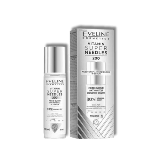 Eveline Vitamin Super Needles 200 Mezo-Elixir Huidvernieuwing Activator 30ml - Milucevi Beauty Store