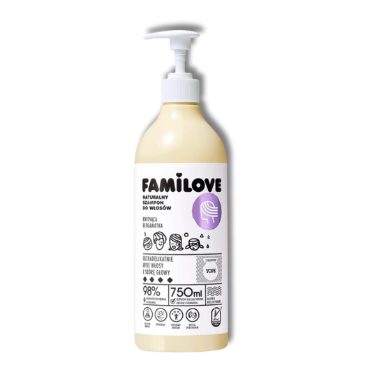 YOPE Familove Natuurlijke Haarshampoo - Bloeiende Bergamot 750 ml