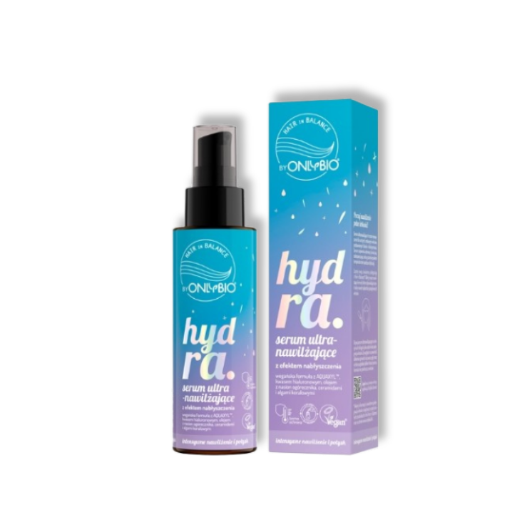 ONLYBIO Hair in Balance Hydra Ultranawilżające serum do włosów z efektem nabłyszczającym 100 ml