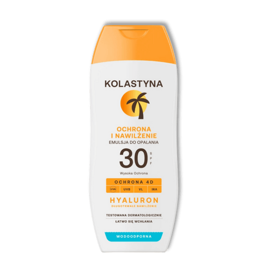 Kolastyna Bescherming & Hydratatie Zonnebrandemulsie SPF30 4D Bescherming Hyaluronzuur 200ml - Milucevi Beauty Store