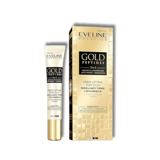 Eveline Gold Peptides Liftingujący Krem Pod Oczy 3w1 Opuchlizna i Cienie 15ml
