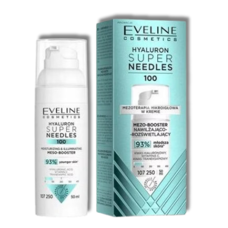 Eveline Hyaluron Super Needles 100 Mezo-Booster Hydratatie & Stralend 50ml
