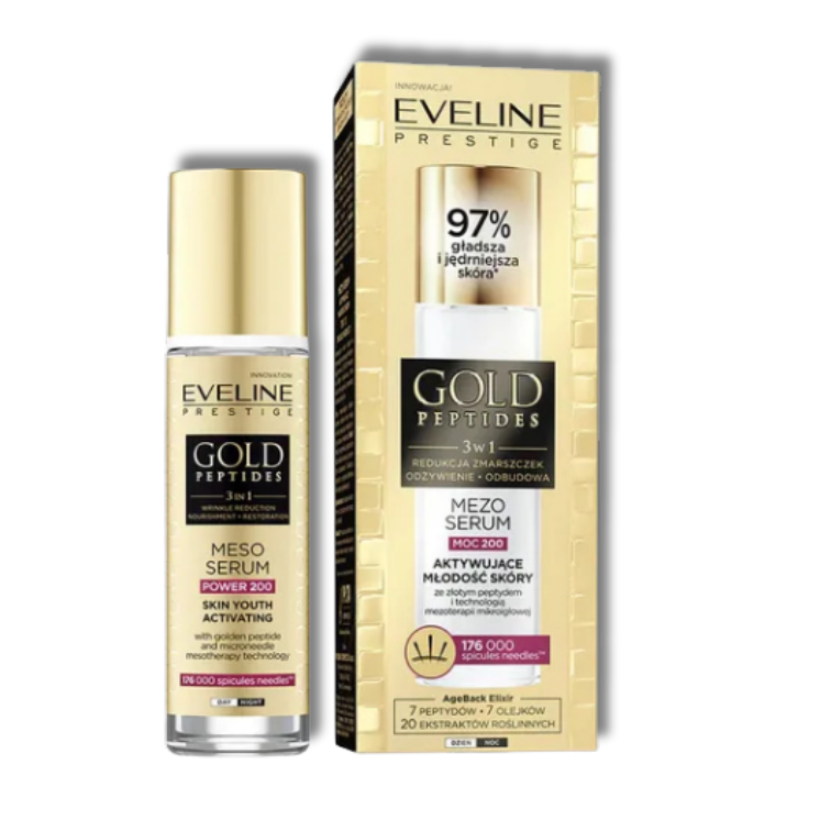 Eveline Gold Peptides Mezo-Serum Jeugdactiverend 3in1 (Kracht 200) 30ml