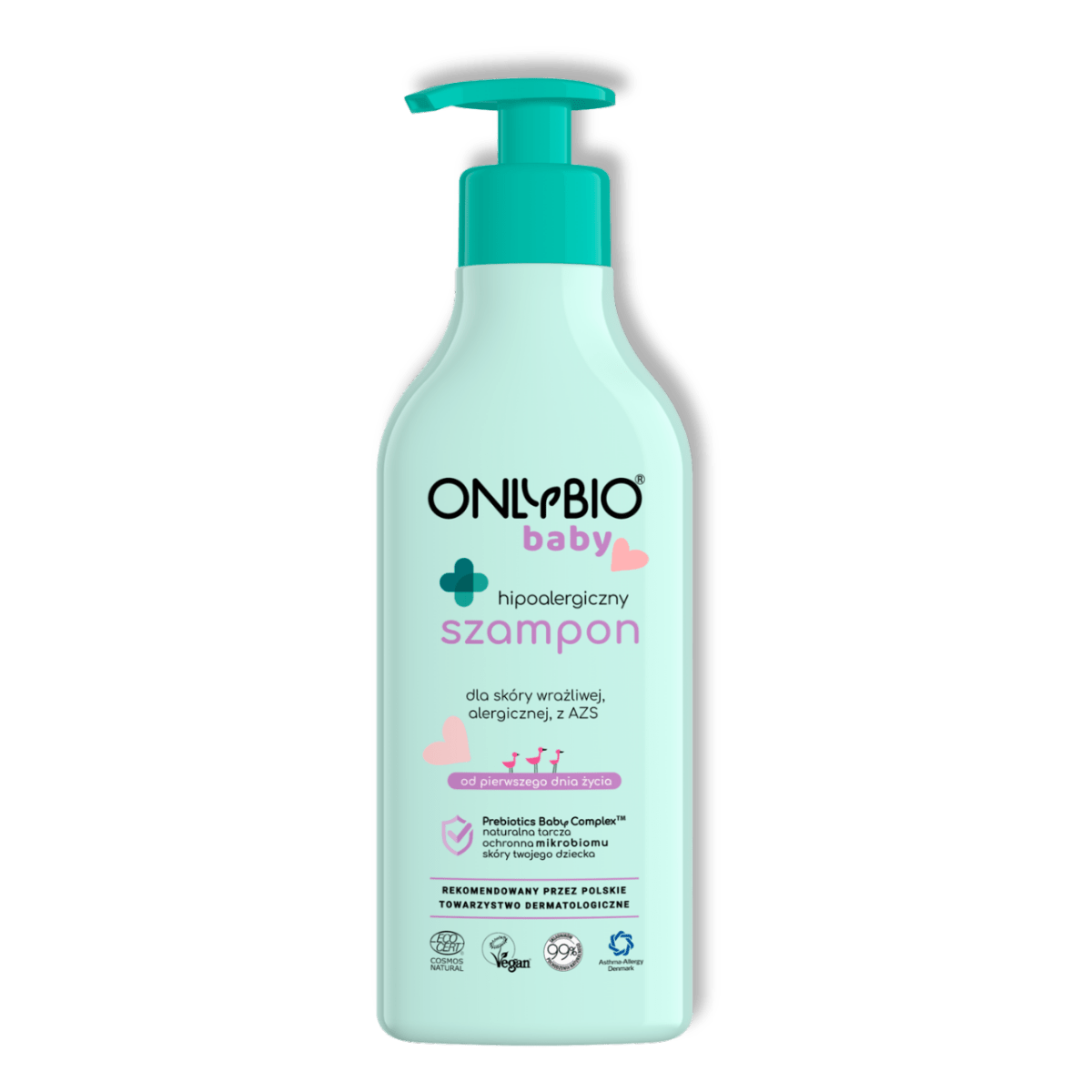 OnlyBio Baby Hypoallergene Shampoo voor Gevoelige & Allergische Huid Atopisch Eczeem Prebiotics Baby Complex Vegan Vanaf Dag 1 300ml - Milucevi Beauty Store