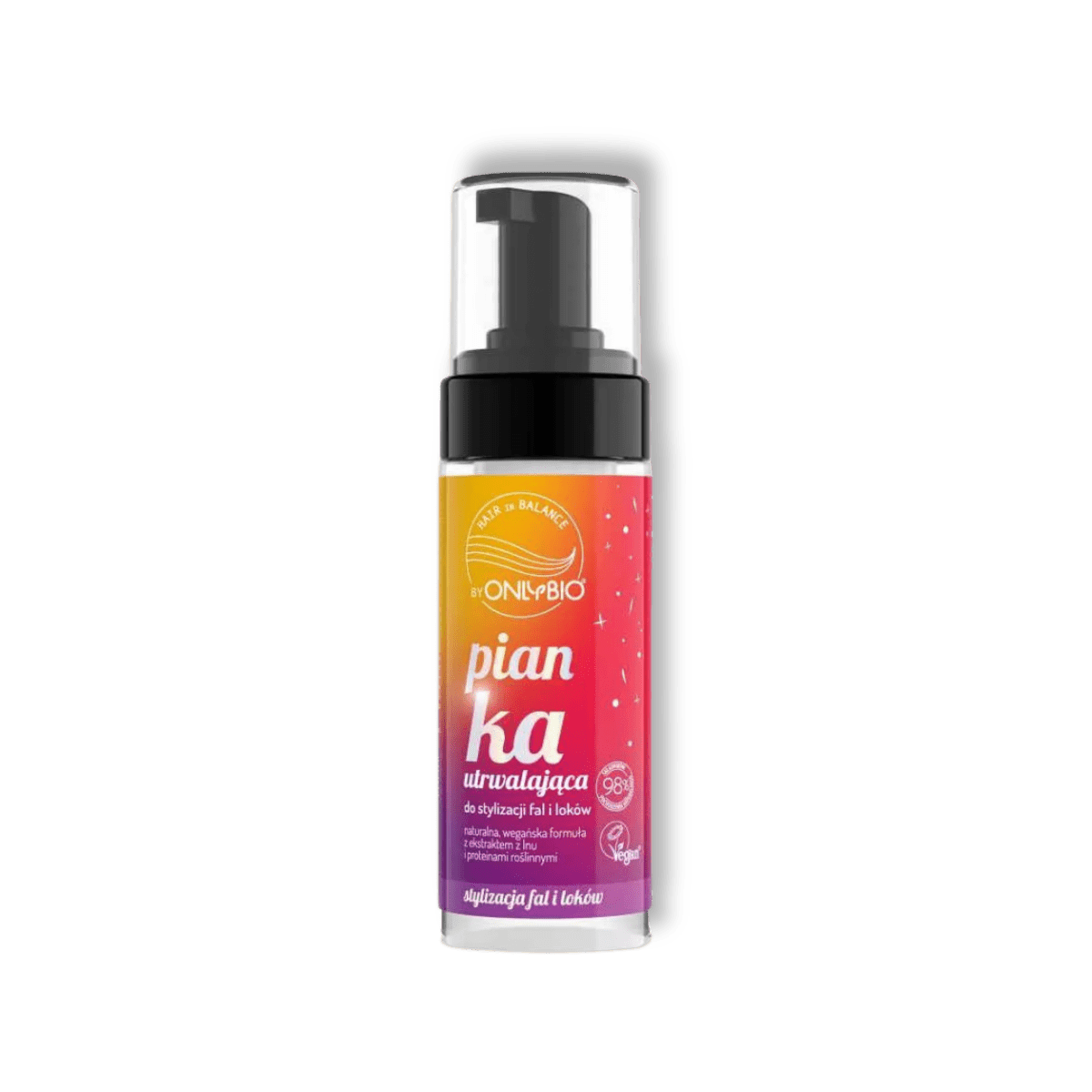OnlyBio Hair in Balance Fixerende Mousse voor Golven & Krullen Vegan Lijnzaad & Plantaardige Proteïnen 98% Natuurlijk 150ml - Milucevi Beauty Store