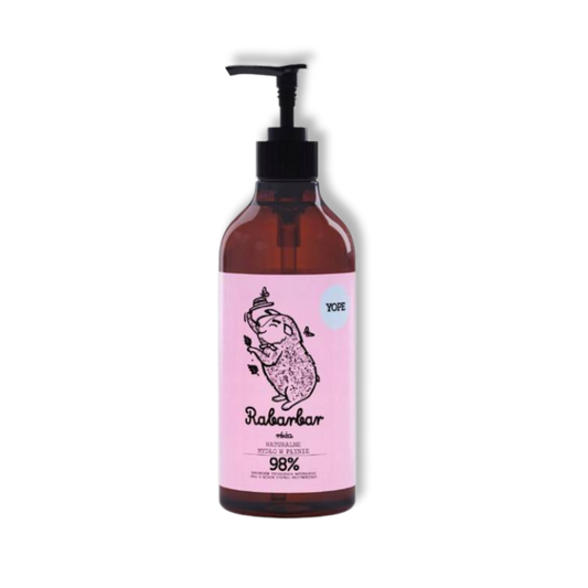 YOPE Naturalne Mydło w Płynie do Rąk Rabarbar i Róża 500 ml