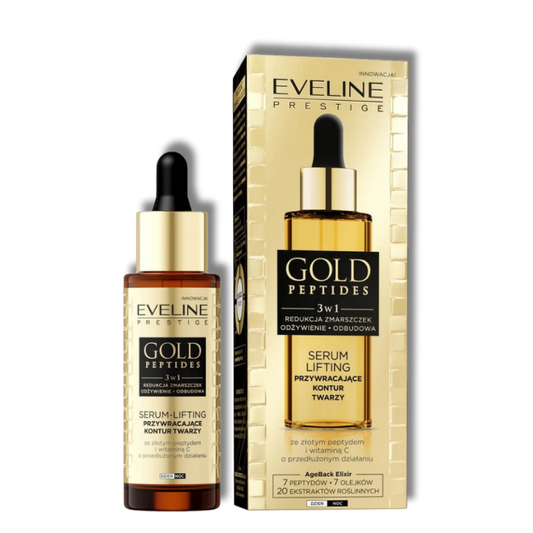 Eveline Gold Peptides Lifting Serum 3w1 Kontur Twarzy 30ml