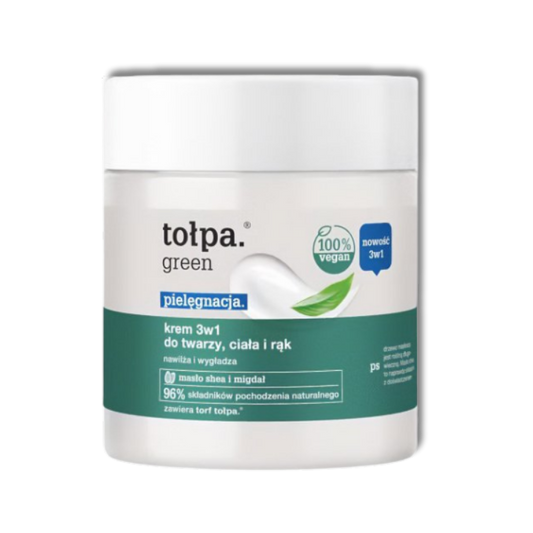 TOŁPA Green Verzorging Crème 3-in-1 voor Gezicht, Lichaam en Handen 250 ml