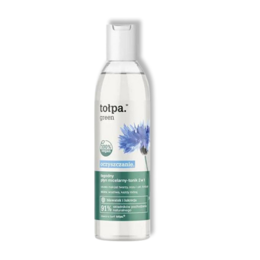 TOŁPA Green Oczyszczanie Delikatny Płyn Micelarny-Tonik 2w1 200 ml