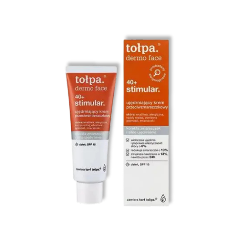 TOŁPA Dermo Face Stimular 40+ Ujędrniający przeciwzmarszczkowy krem na dzień SPF15 40 ml