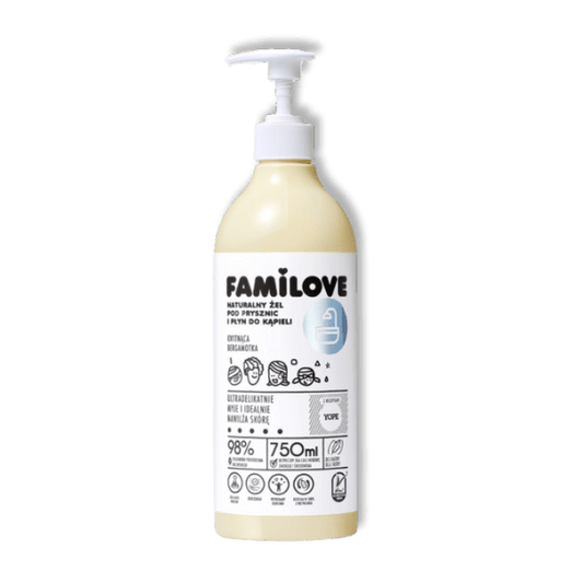 YOPE Familove Natuurlijke Douchegel en Badschuim - Bloeiende Bergamot 750 ml - Milucevi Beauty Store