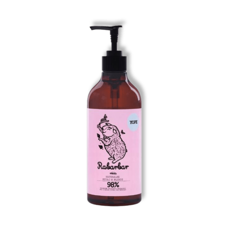 YOPE Natuurlijke Vloeibare Handzeep Rabarber en Roos 500 ml - Milucevi Beauty Store