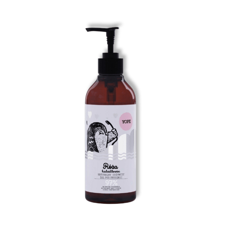 YOPE Natuurlijke Voedende Douchegel Roos & Wierook 400 ml - Milucevi Beauty Store